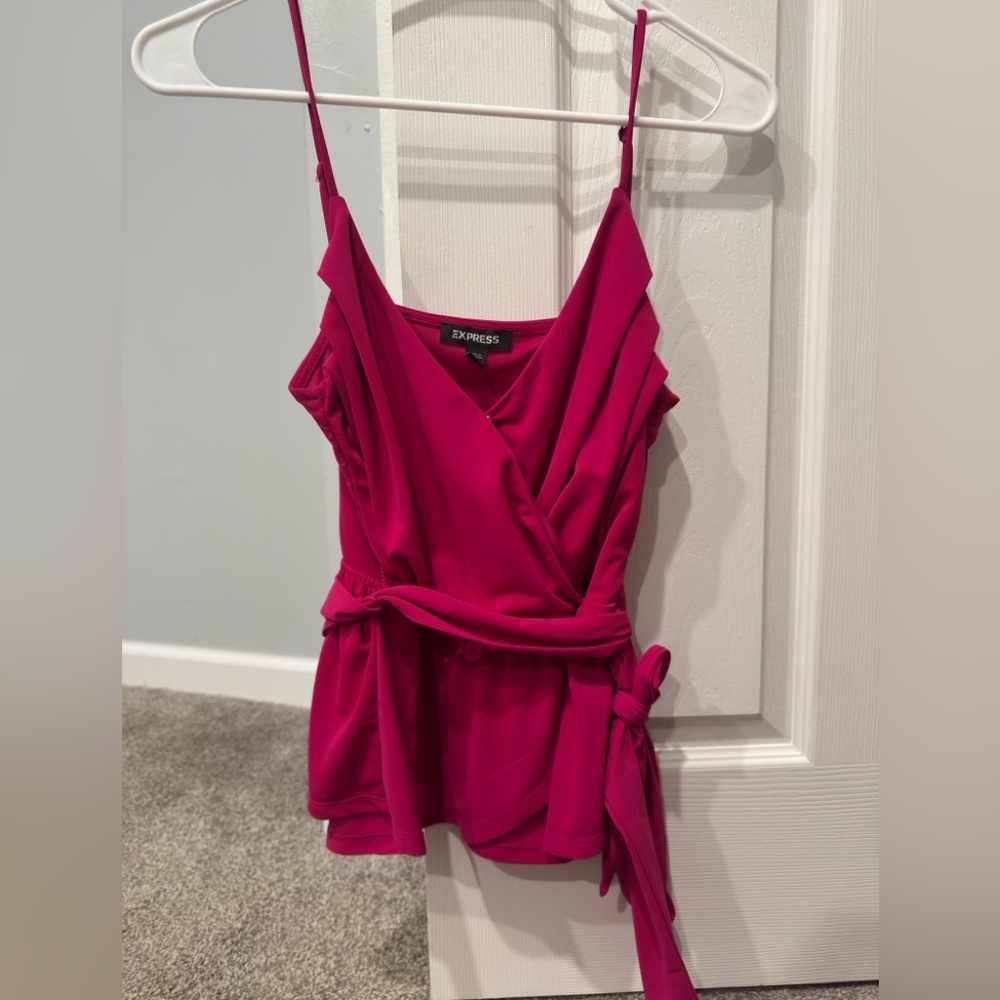 Express Wrap Sleeveless Blouse